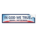 In God Not Obama bumper stickers