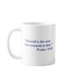 "In God We Trust" coffee mug with Psalms 34:8
