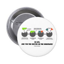 In Life, Are You The Enzyme Or The Substrate? Pinback Buttons