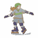 In-line Skater Girl embroidered shirts