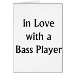 In Love With A Bass Player Black Text Greeting Card