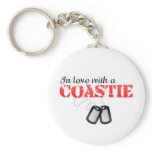 In love with a Coastie keychains