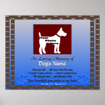 In Loving Memory of Your Dog Blue Male Dog Posters