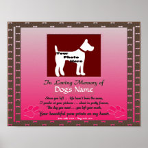In Loving Memory of Your Dog Pink Female Dog Posters