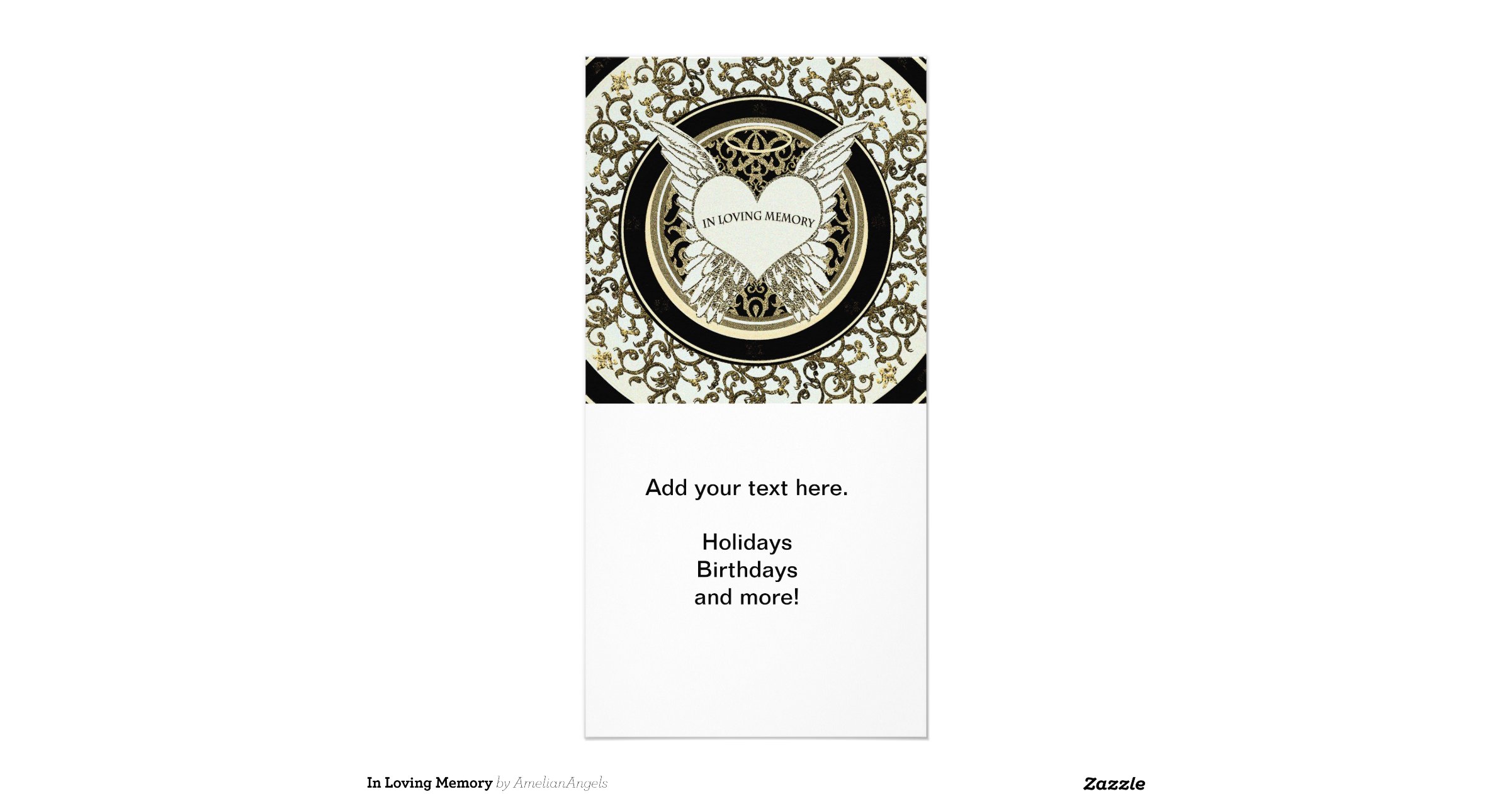 In Loving Memory Photo Card Template Zazzle
