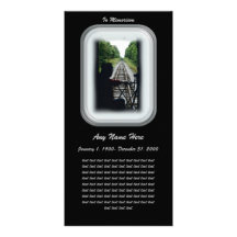 In Loving Memory- Railroad Conductor Customized Photo Card