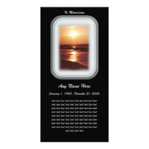 In Loving Memory= Sunset Customized Photo Card
