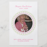 In Memoriam Loving Memory Funeral Photo Hand Out Full Color Flyer