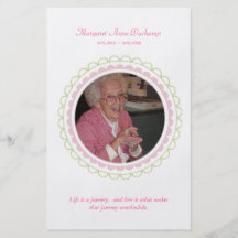In Memoriam Loving Memory Funeral Photo Hand Out Full Color Flyer