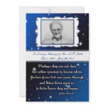 In Memory Bereavement card Eskimo Proverb stars invitations