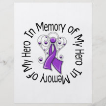 In Memory Hero Alzheimer’s Disease Angel Wings Full Color Flyer