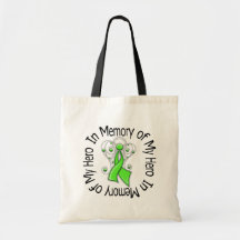 In Memory Hero Non-Hodgkin's Lymphoma Angel Wings Canvas Bags
