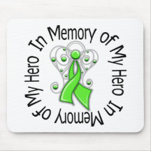 In Memory Hero Non-Hodgkin's Lymphoma Angel Wings Mouse Pads