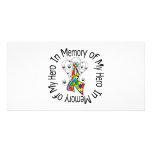 In Memory of My Hero Autism Angel Wings photo cards