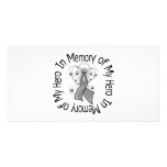 In Memory of My Hero Brain Cancer Angel Wings photo cards