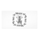 In Memory of My Hero Brain Tumour Angel Wings photo cards