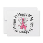 In Memory of My Hero Breast Cancer Angel Wings Custom Invitation