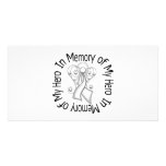 In Memory of My Hero Lung Cancer Angel Wings photo cards