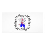 In Memory of My Hero Male Breast Cancer Angel Wing Picture Card