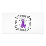 In Memory of My Hero Pancreatic Cancer Angel Wings photo cards