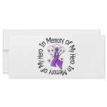 In Memory of My Hero Pancreatic Cancer Angel Wings rack cards