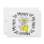 In Memory of My Hero Sarcoma Angel Wings Personalized Invite