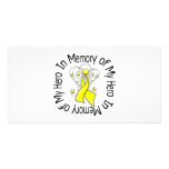 In Memory of My Hero Sarcoma Angel Wings photo cards