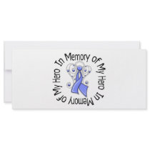 In Memory of My Hero Stomach Cancer Angel Wings Rack Card