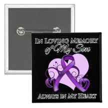 In Memory of My Son - Pancreatic Cancer Buttons
