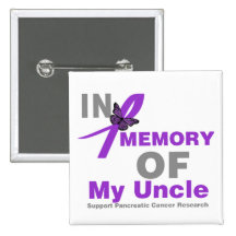 In Memory of My Uncle Pancreatic Cancer Pin
