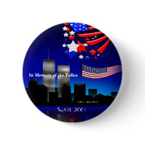 In Memory of the Fallen Sept 11 Memorial Button