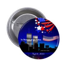 In Memory of the Fallen Sept 11 Memorial Button