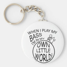 In My Own Little World Bass Key Chain