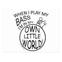 In My Own Little World Bass Postcards