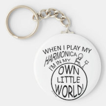 In My Own Little World Harmonica Key Chain