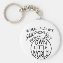In My Own Little World Saxophone Key Chains