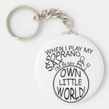 In My Own Little World Soprano Sax Keychain