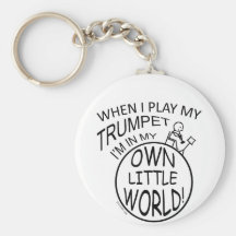 In My Own Little World Trumpet Keychain