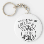 In My Own Little World Ukulele Key Chain