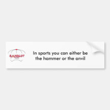 In sports you can either be the hammer bumper sticker