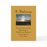 In Thanksgiving