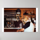 In the bar posters