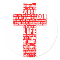 In The Beginning... Round Sticker