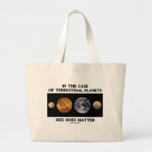In The Case Terrestrial Planets Size Does Matter Tote Bag