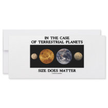 In The Case Terrestrial Planets Size Does Matter