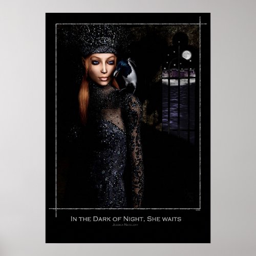 In the Dark of Night She Waits print