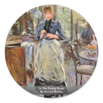 In The Dining Room By Morisot Berthe Stickers