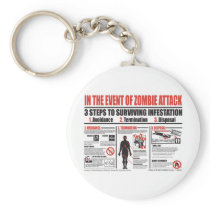 In The Event of Zombie Attack KEYCHAIN