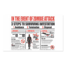 In The Event of Zombie Attack STICKERS