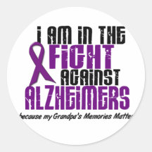In The Fight Against Alzheimer's Disease GRANDPA Stickers